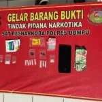 Barang bukti sabu-sabu yang berhasil diamankan Tim Opsnal Polres Dompu.